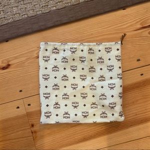 Authentic small mcm draw string bag
